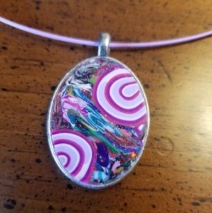 Handmade clay pendant